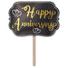 "Foil Hpy Anniversary Yard Sign - 10X14.5""