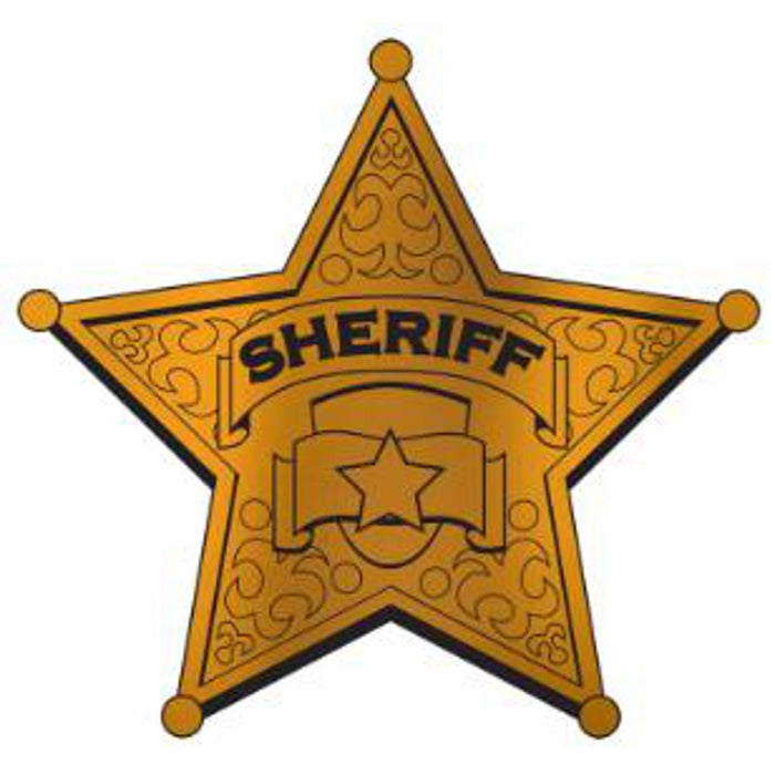 "Foil Sheriff Badge 12" - Stay True To The Wild West!"