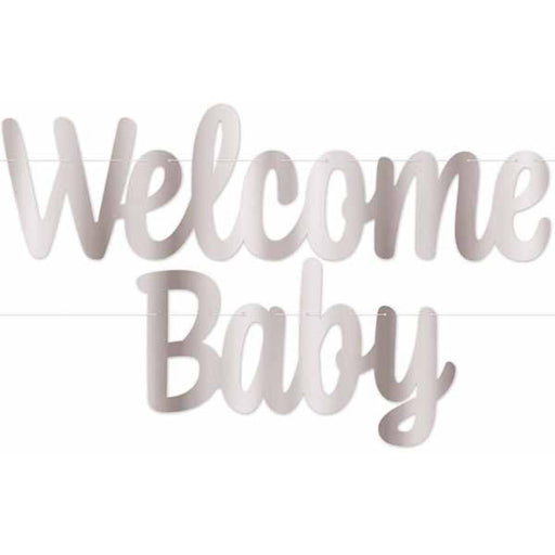 Foil Welcome Baby Streamer - 7" X 4'