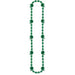 "Football Beads Green - 36" Necklace (1/Card)"