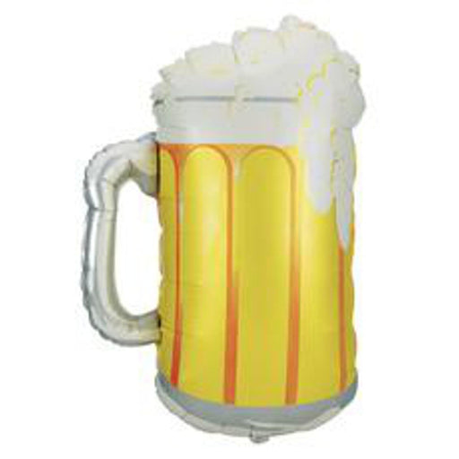 "Frosty Beer Mug: Classic Shape, Flat Design"