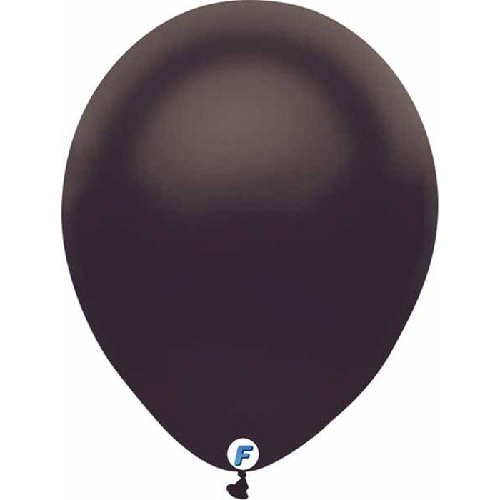 Funsational Pearl Black Balloons (12", 100/Bag)