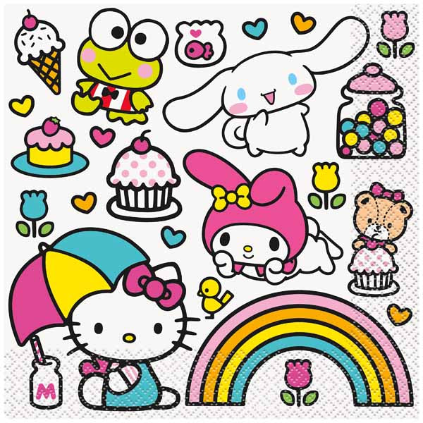 Hello Kitty luncheon napkins for a Hello Kitty birthday party