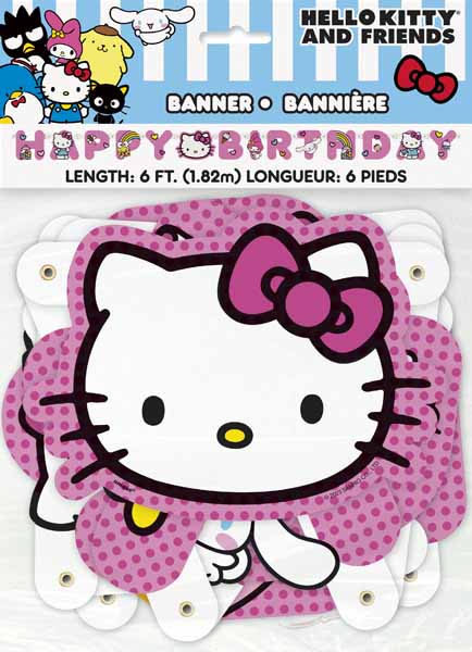 Hello Kitty Jointed Party Banner, 1 Count