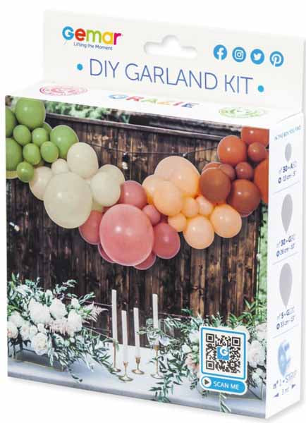 Gemar Balloon Garland Kit with Balloons, 3 Metres