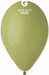 Gemar 12-Inch Olive Green Latex Balloons #098, 50 Count