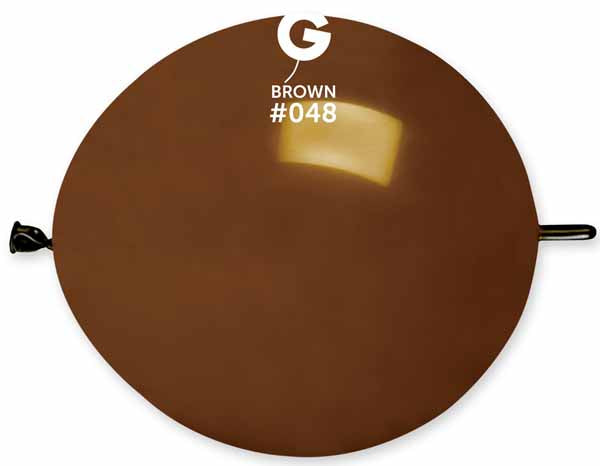 Gemar Glink 13-Inch Brown #048 Latex Balloons, 50 Count