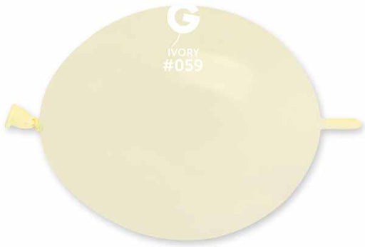 Gemar Glink 13-Inch Ivory #059 Latex Balloons, 50 Count