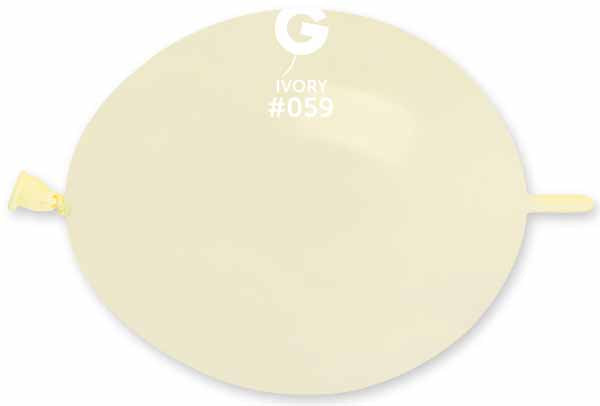 Gemar Glink 13-Inch Ivory #059 Latex Balloons, 50 Count