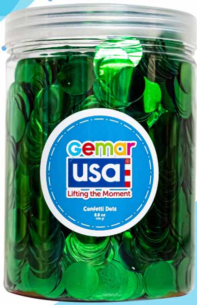 Gemar Green Confetti Dots, 8.8 oz