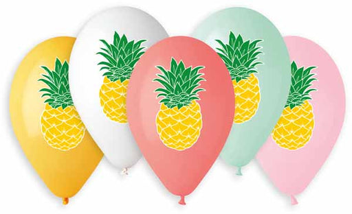Gemar 13" Colourful Pineapple Latex Balloons, 50 Pack