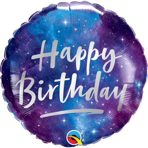 Happy Birthday Galaxy 18″ Balloon Embark on a Celestial Celebration (5/Pk)