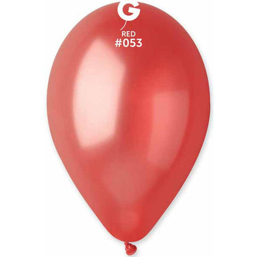 Gemar 12" Metallic Red Latex Balloons (50 Pack) #053