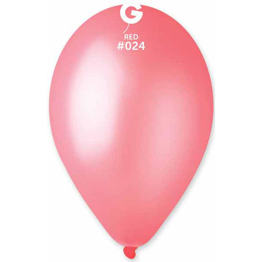 Gemar 12" Neon Red Latex Balloons - 50/Bag