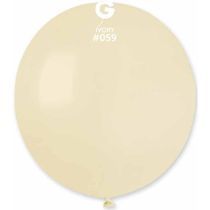 Gemar 19" Ivory Balloons - Pack Of 25