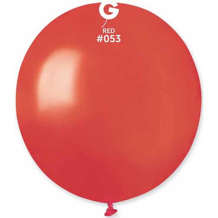 Gemar 19" Metallic Red Balloon Pack (25 Count)