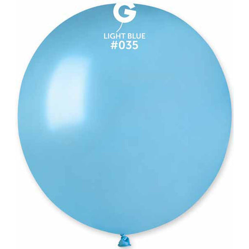 Gemar 19" Metallic Lt Blue Balloons - Pack Of 25.