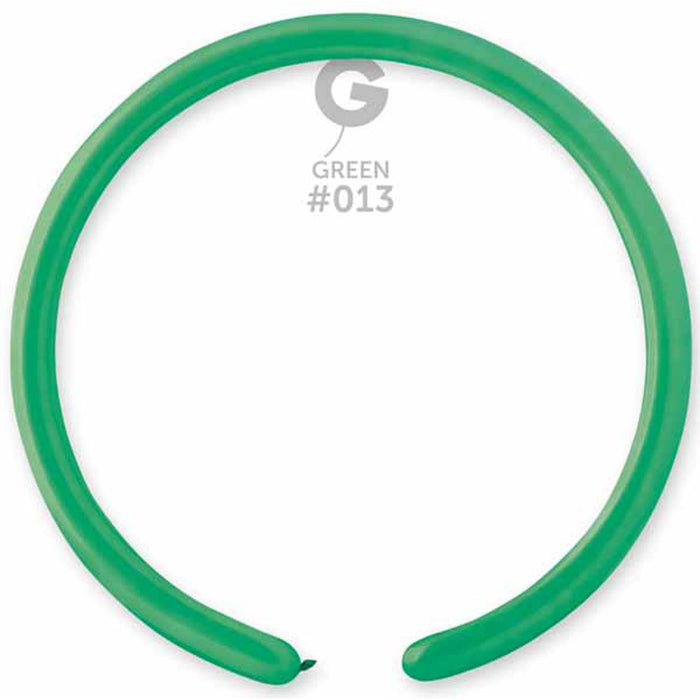 Gemar 260 Green Latex Balloons - Pack Of 50.