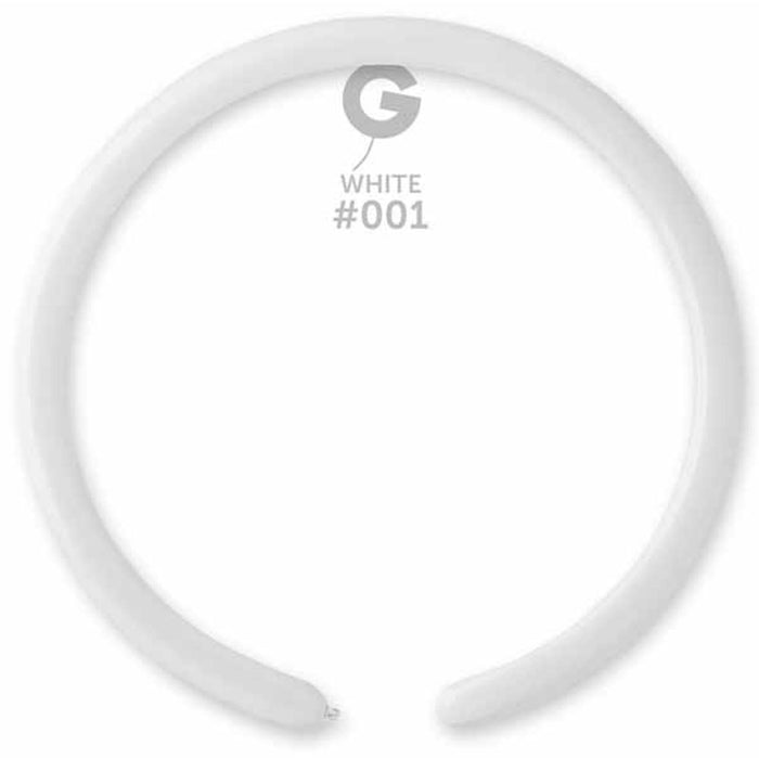 Gemar 260 White #001 Balloons (50/Bag)