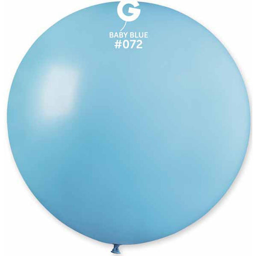 "Gemar 31" Baby Blue Latex Balloon (#072) - 1/Bag"