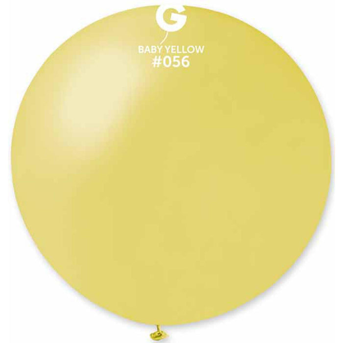 Gemar 31" Metallic Baby Yellow Balloon #056 1/B.