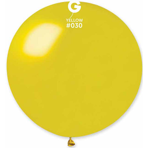 Gemar 31" Metallic Yellow Balloon #030 (1/Bag)