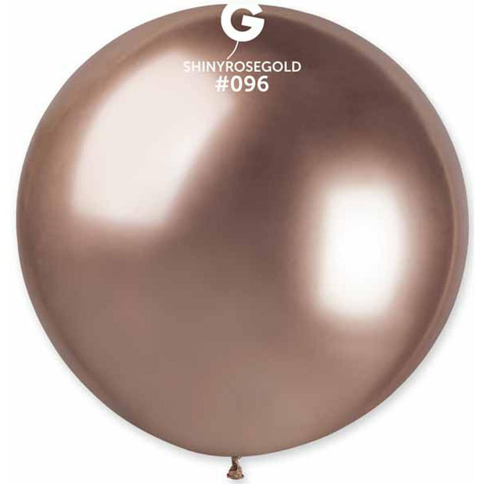 Gemar 31" Shiny Rose Gold Latex Balloon #096