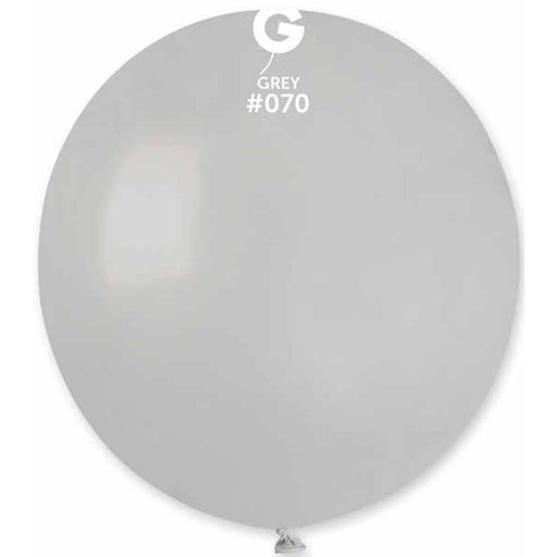 "Gemar Grey Balloons - 19" Diameter (25/Bag)"