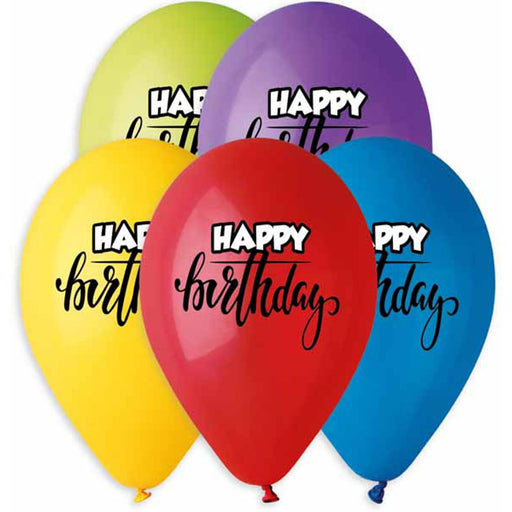 Gemar Happy Birthday Balloons - 50/Pack, 13" Size