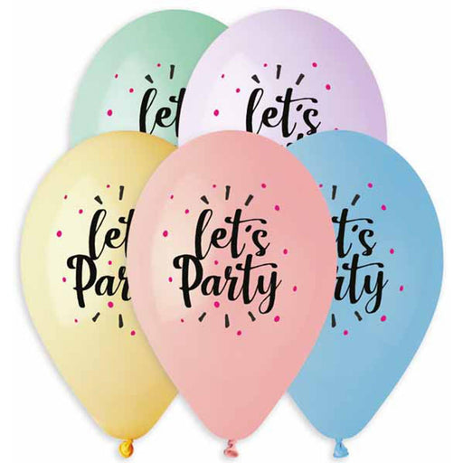 Gemar Lets Party 13" Balloons - 50 Assorted Balloons In Bag