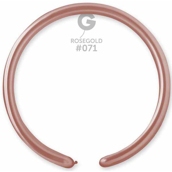 Gemar Metallic Rose Gold Latex Balloons - Pack Of 50