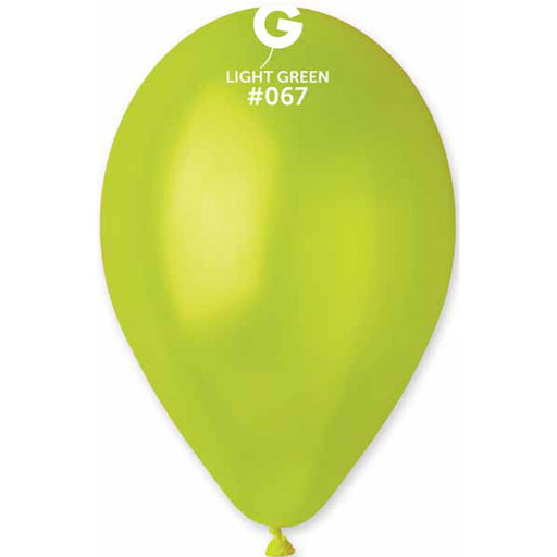 Gemar Metallic Lt Green Balloons (12", 50/Bag) #067.