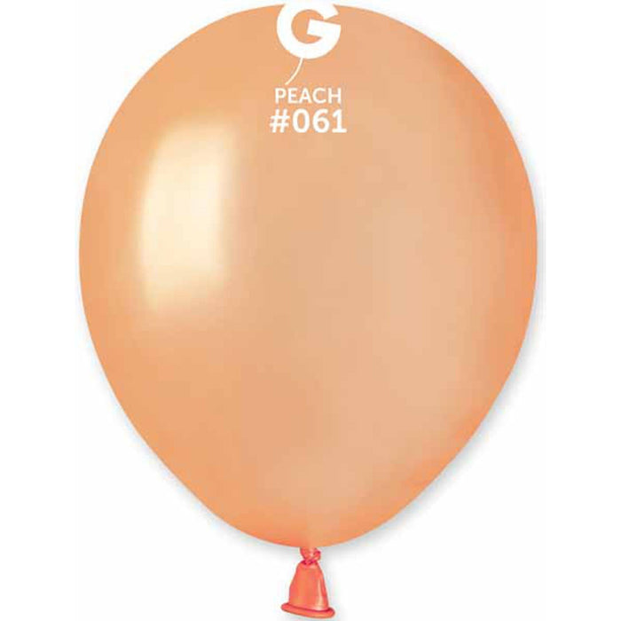 Gemar Metallic Peach Latex Balloons 5" (100/Bag)