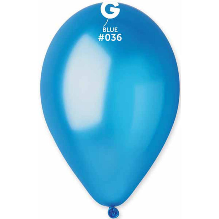 Gemar Metallic Blue Balloons - 50 Count, 12 Inches