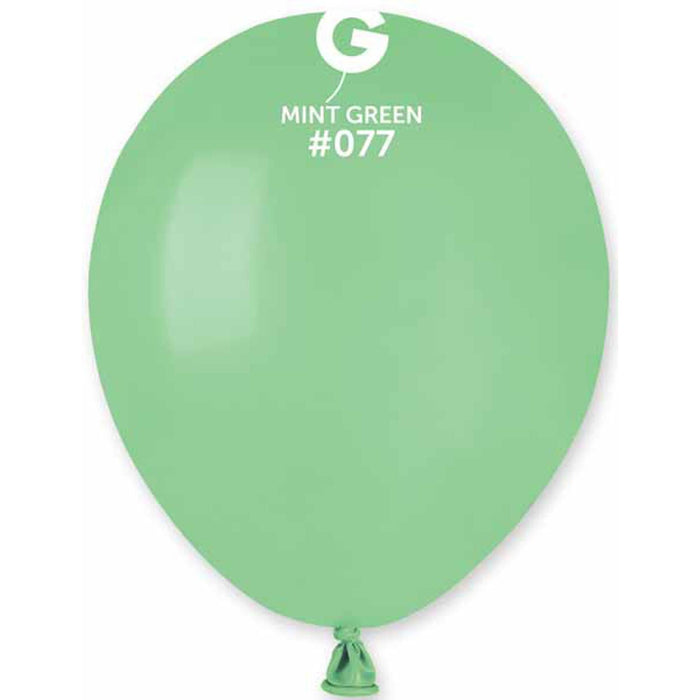 Gemar Mint Green Balloons (5", 100/Bag) #077.