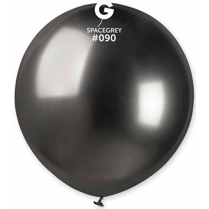 Gemar Shiny Grey Balloons - Pack Of 25 (19")