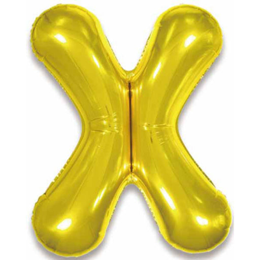 Gold Foil Letter X Balloon - 34"