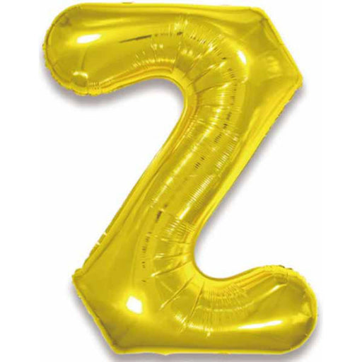 Gold Foil Letter Z Balloon - 34 Inches