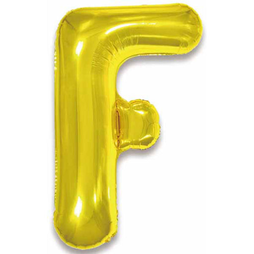 Gold Foil Letter F Balloon (34")