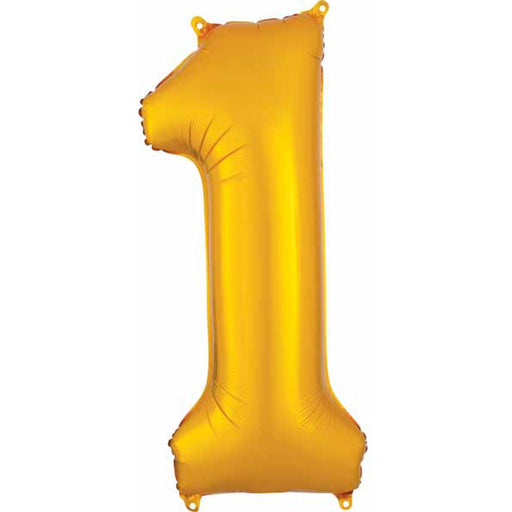 34" Number 1 Gold Foil Balloon (1/Pk)