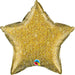 Gold Glittergraphic Star Balloon - 20"