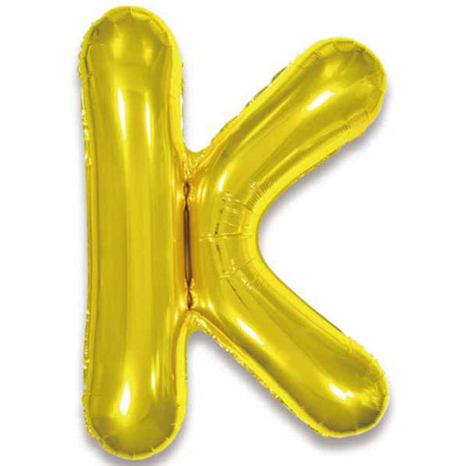 Gold Letter K Foil Balloon - 34 Inches