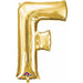 Gold Letter F Shape - 16 Inch (L16) Pack