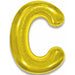 "Gold Letter C Foil Balloon - 34 Inches"