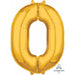 Gold Number #0 Balloon Package With Connector Piece (26")