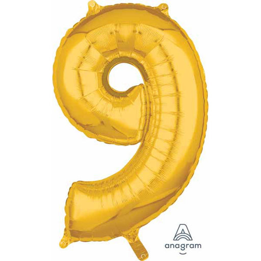 "Gold Number 9 Balloon Kit - 26 Inches"