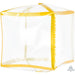 "Gold Trim Cubez 15" Clear G3 Balloon"