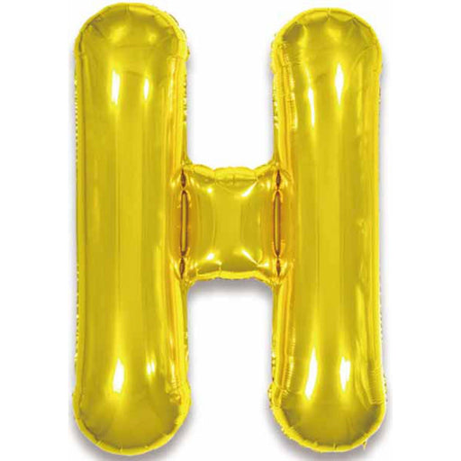 Golden Letter H Balloon - 34" Foil Pkgd.