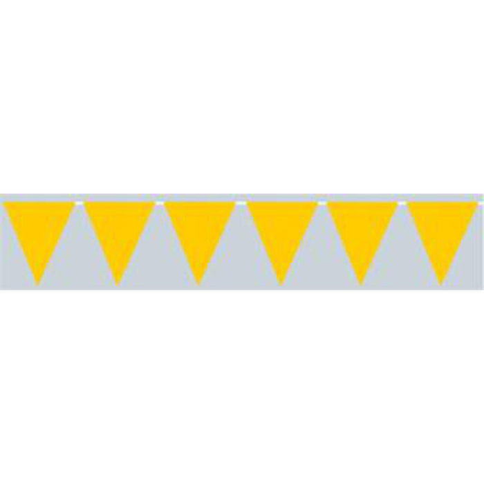 "Golden Yellow Pennant Banner - 10"X12'"