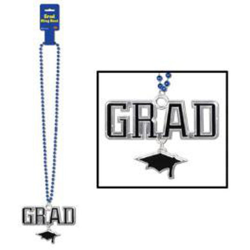 Graduation Beads With Medallion - 36" Necklace
